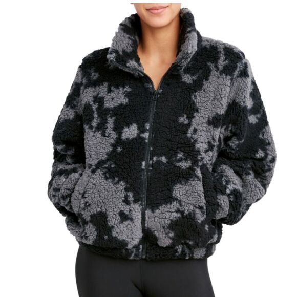 Women Sage Collective Jet Setter Polar Fleece Jacket in Black Size Extra Small - Picture 1 of 7